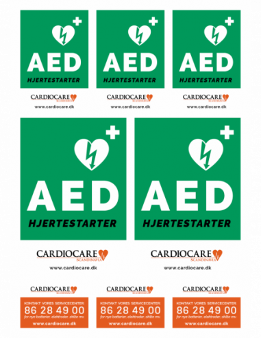 AED klistermærker